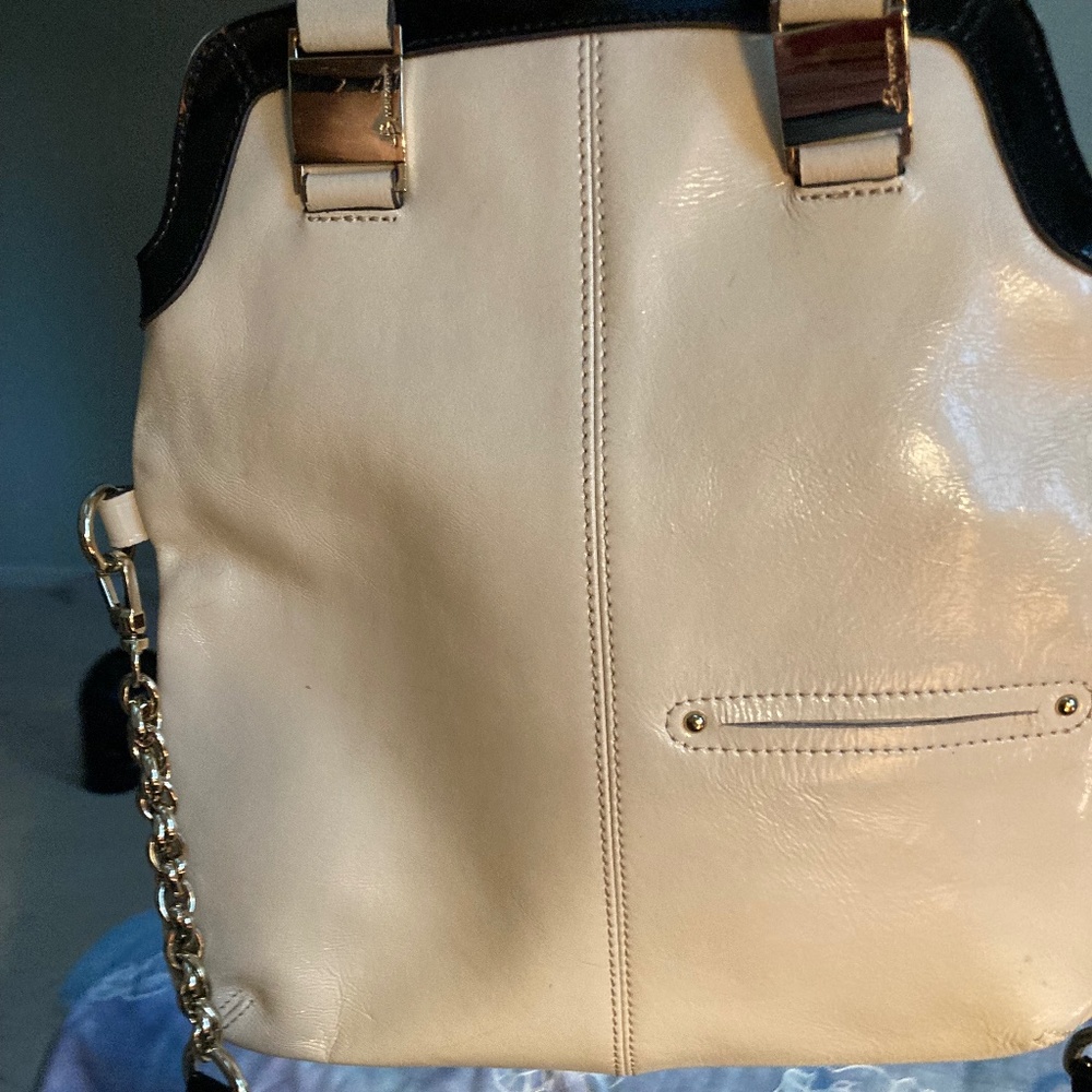 Handbag, Leather Cream Makowsky